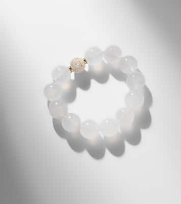 Bracelet Riviera Orb en or 18 ct, pierre de lune et diamants | Octavia Elizabeth