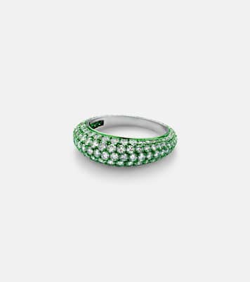 Bague Lime Disco en or blanc 18 ct et diamants | Kamyen
