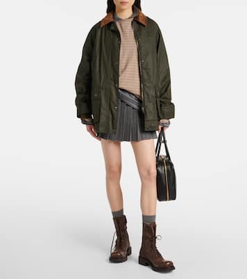 Medium leather tote bag | Miu Miu