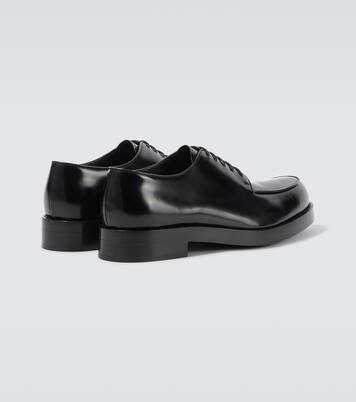 Brushed leather Derby shoes | Prada