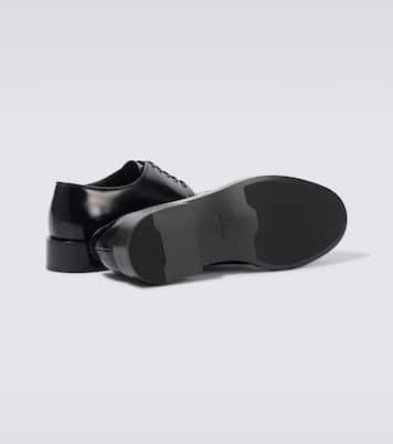 Brushed leather Derby shoes | Prada