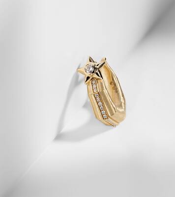 Baba Small 18kt gold single earring with diamonds | Marie Lichtenberg