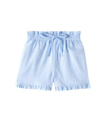 Flores ruffled linen and cotton shorts | La Coqueta