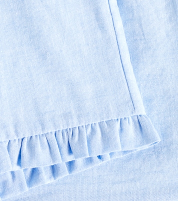 Flores ruffled linen and cotton shorts | La Coqueta