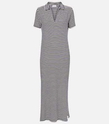 Vestido midi Khan de jersey de algodón | Velvet