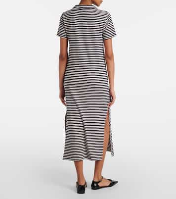 Vestido midi Khan de jersey de algodón | Velvet