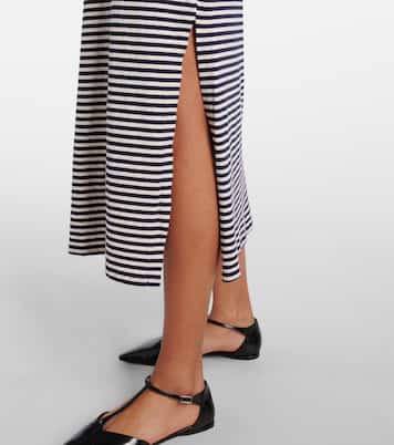 Vestido midi Khan de jersey de algodón | Velvet