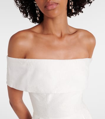 Antoinette off-shoulder jacquard maxi dress | Rebecca Vallance