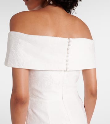 Antoinette off-shoulder jacquard maxi dress | Rebecca Vallance