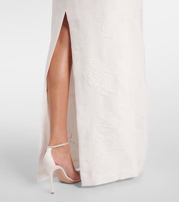 Antoinette off-shoulder jacquard maxi dress | Rebecca Vallance