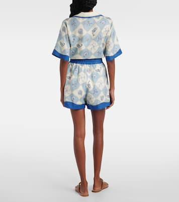 Bedruckte High-Rise-Shorts Pia | Alémais