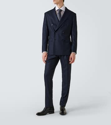 Herringbone wool flannel suit | Brioni