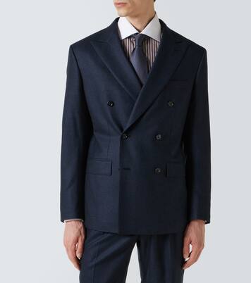 Herringbone wool flannel suit | Brioni