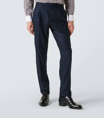 Herringbone wool flannel suit | Brioni