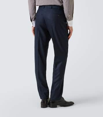 Herringbone wool flannel suit | Brioni