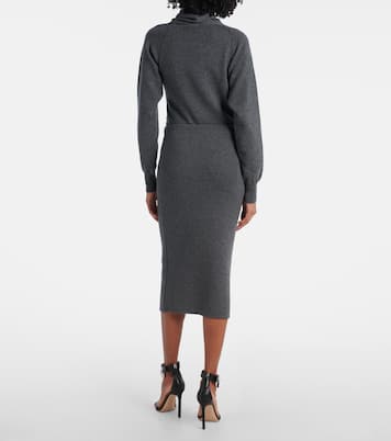 Falda midi en mezcla de cachemir y algodón | Tom Ford