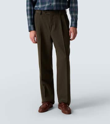 Camel hair flannel straight pants | Auralee