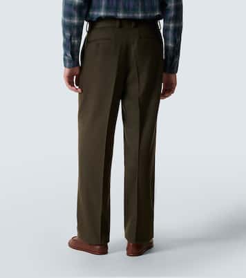 Camel hair flannel straight pants | Auralee