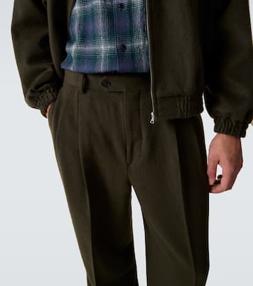 Camel hair flannel straight pants | Auralee