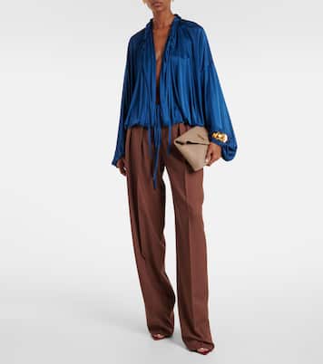 Cassandre Large leather clutch | Saint Laurent