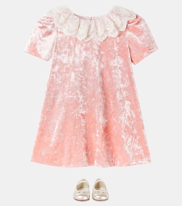 Lace-trimmed tie-dye dress | Patachou