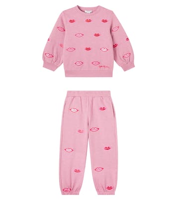 Cotton jersey sweatshirt and sweatpants set | Stella McCartney Kids