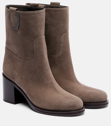 Ankle Boots aus Veloursleder | Brunello Cucinelli