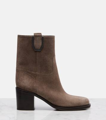 Ankle Boots aus Veloursleder | Brunello Cucinelli