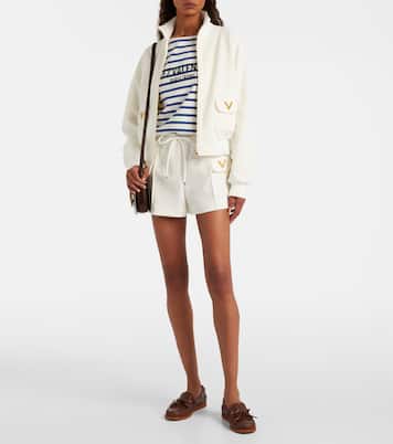 Logo jersey zip-up sweatshirt | Valentino