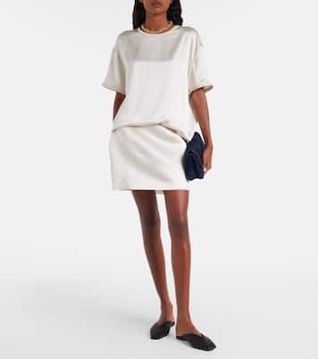 T-Shirt aus Seidensatin | Lisa Yang