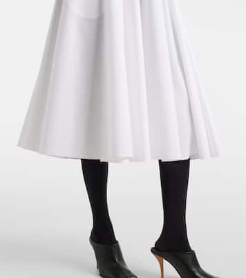 Robe midi à ceinture en coton | Alaïa