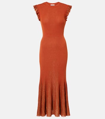 Noelle knitted lamé midi dress | Ulla Johnson