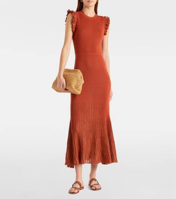 Noelle knitted lamé midi dress | Ulla Johnson