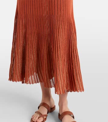 Noelle knitted lamé midi dress | Ulla Johnson