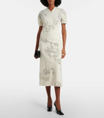 Floral midi dress | Victoria Beckham