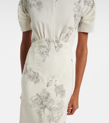 Floral midi dress | Victoria Beckham