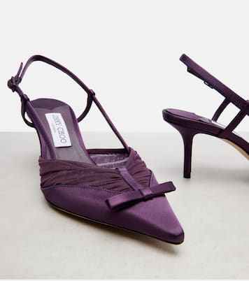 Pumps slingback Afia 65 in raso | Jimmy Choo