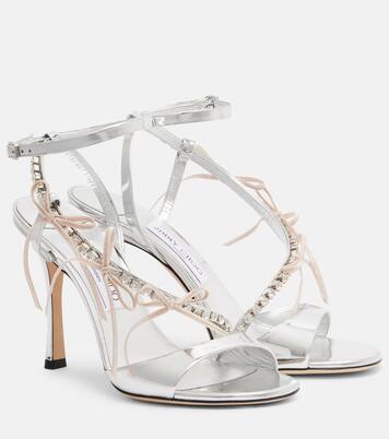 Lula 100 metallic leather sandals | Jimmy Choo