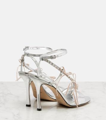 Lula 100 metallic leather sandals | Jimmy Choo