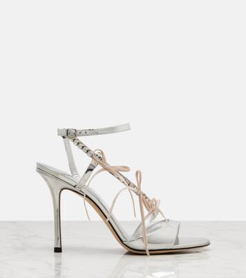 Lula 100 metallic leather sandals | Jimmy Choo