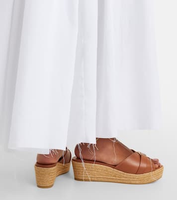 Espadrille-Wedges Leda aus Leder | Jimmy Choo