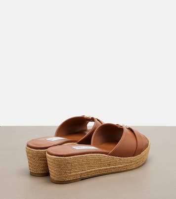 Espadrille-Wedges Leda aus Leder | Jimmy Choo