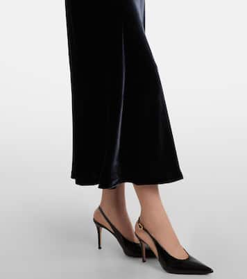 Minerva lace-trimmed velvet bustier gown | Rebecca Vallance