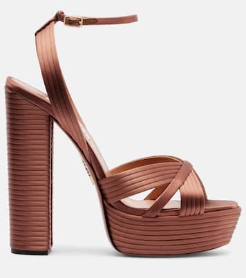 Sandali con plateau Sundance 140 in raso | Aquazzura