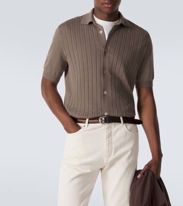 Ribbed-knit cotton cardigan | Brunello Cucinelli