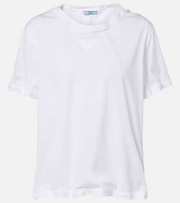 T-Shirt aus Baumwoll-Jersey | Prada