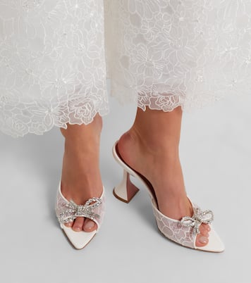 Rosie embellished lace mules | Amina Muaddi