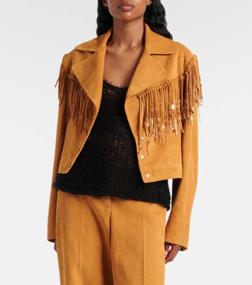 Azra embellished fringed suede jacket | Gabriela Hearst