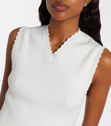 Top en mezcla de algodón con bordado | Ganni