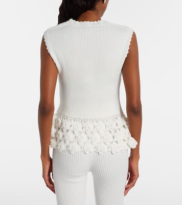 Top en mezcla de algodón con bordado | Ganni